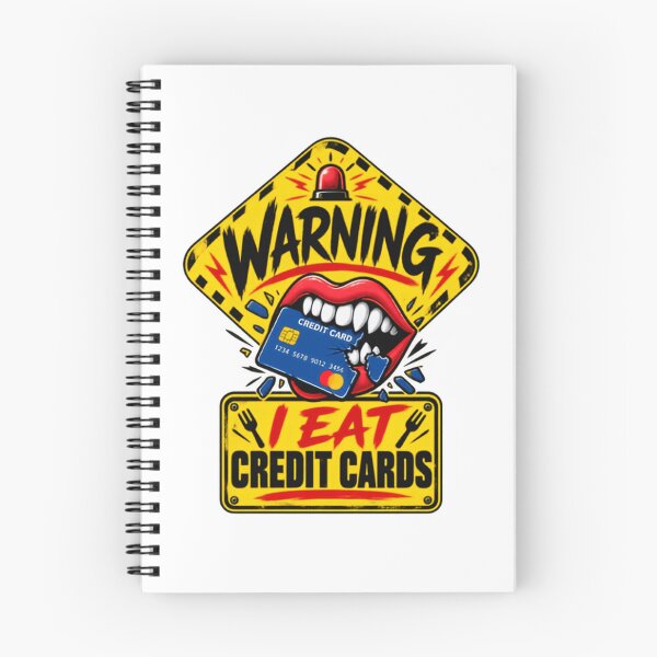 Item preview, Warning I Eat Credit Cards Financial Humor Spender Debt Money designed and sold by RetroMini2026.