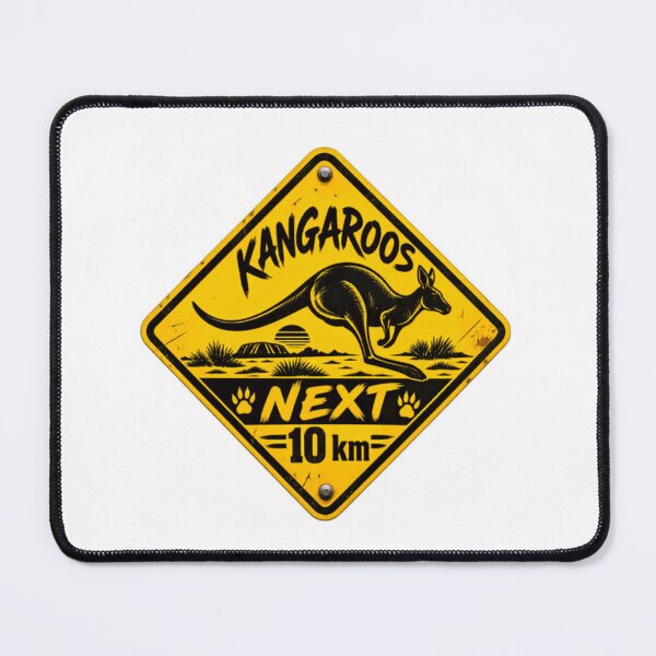 Item preview, Kangaroos Next 10 Km Australian Wildlife Animal Warning Sign Travel Souvenir designed and sold by JonesFlora2025.