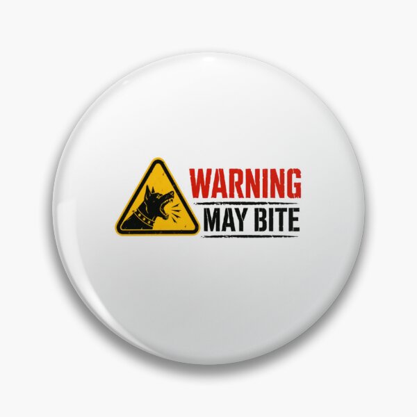 Item preview, Warning May Bite Dog Owner Protective Canine designed and sold by RetroMini2026.