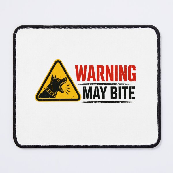 Item preview, Warning May Bite Dog Owner Protective Canine designed and sold by RetroMini2026.