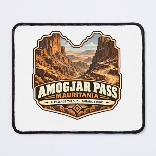 Item preview, Amogjar Pass Mauritania A Passage Through Sahara Stone Travel Explorer Adventure designed and sold by SkeletonsDanger.