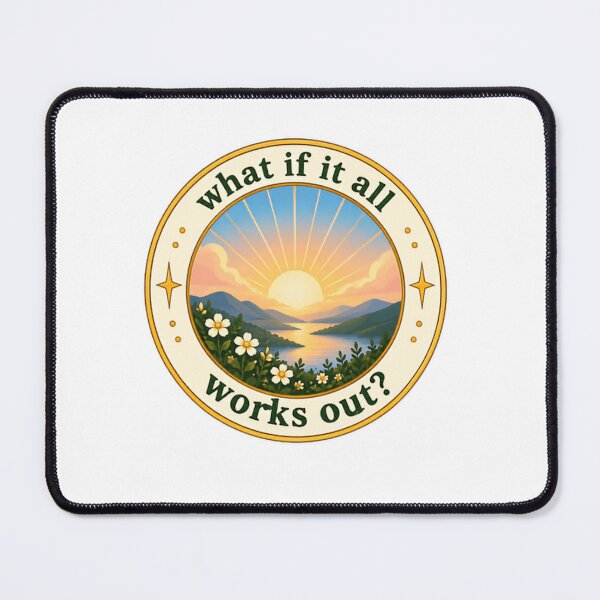Item preview, What If It All Works Out? Positive Thinking Optimism Mental Health Wellness Nature Inspiration designed and sold by HumansStuck12.