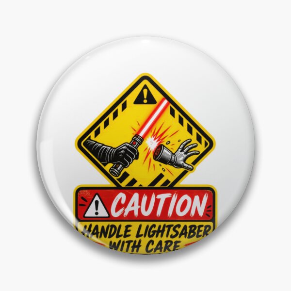 Item preview, Caution Handle Lightsaber With Care Star Wars Humor Fan Warning designed and sold by JonesFlora2025.