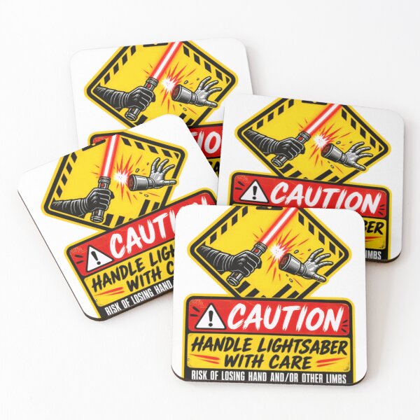 Item preview, Caution Handle Lightsaber With Care Star Wars Humor Fan Warning designed and sold by JonesFlora2025.