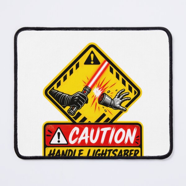 Item preview, Caution Handle Lightsaber With Care Star Wars Humor Fan Warning designed and sold by JonesFlora2025.