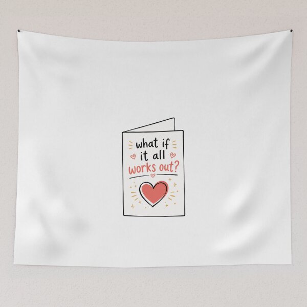 Item preview, What If It All Works Out? Inspirational Positive Motivational Hopeful Quote Optimism Encouragement designed and sold by HumansStuck12.