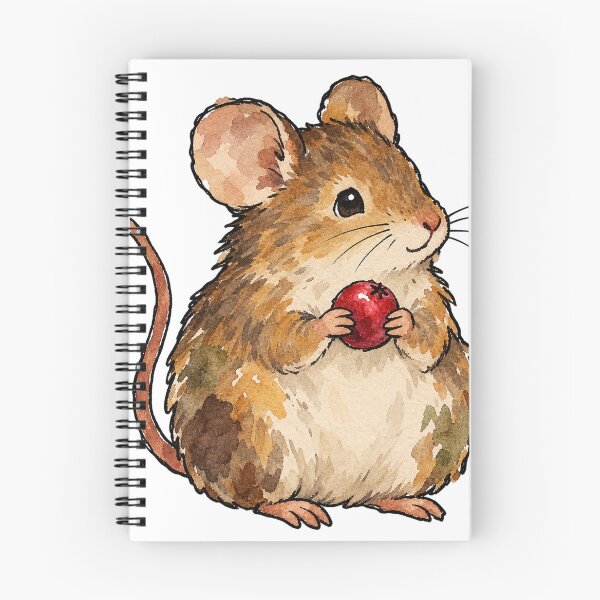 Item preview, Cute Cottagecore Mouse Holding a Red Berry Watercolor designed and sold by Jessie's Palette.