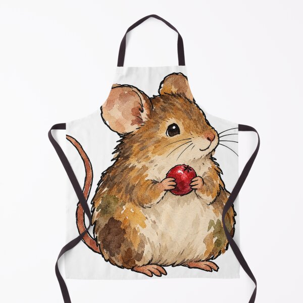 Item preview, Cute Cottagecore Mouse Holding a Red Berry Watercolor designed and sold by Jessie's Palette.