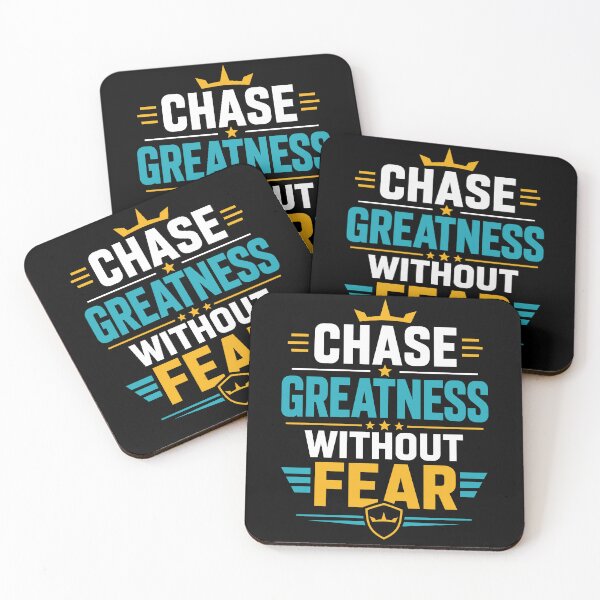 Item preview, Chase Greatness Without Fear Motivational Courage Typography T-Shirt designed and sold by rejowan-arts.
