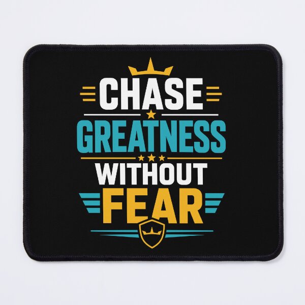 Item preview, Chase Greatness Without Fear Motivational Courage Typography T-Shirt designed and sold by rejowan-arts.