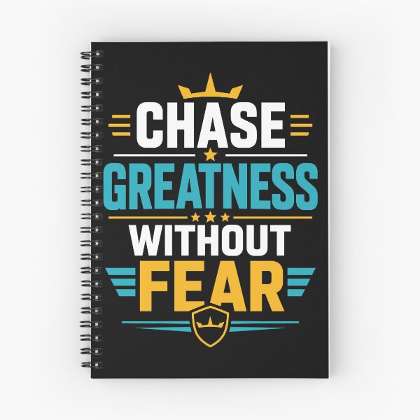 Item preview, Chase Greatness Without Fear Motivational Courage Typography T-Shirt designed and sold by rejowan-arts.