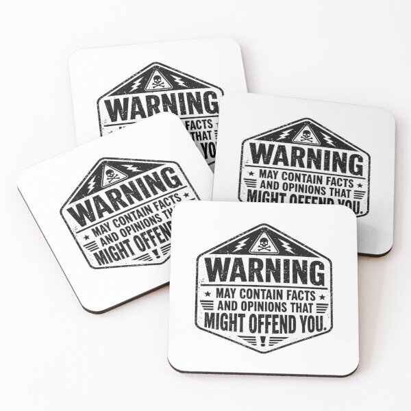 Item preview, Warning May Contain Facts And Opinions That Might Offend You Outspoken Sarcasm Statement designed and sold by RetroMini2026.