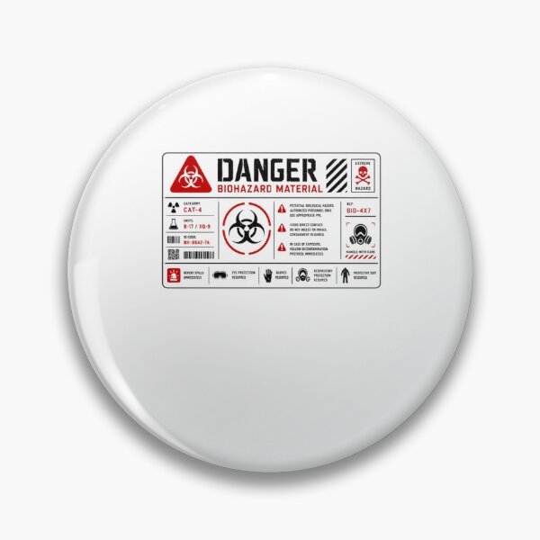 Item preview, Danger Biohazard Material Extreme Hazard Lab Worker Scientist Safety Warning designed and sold by RetroMini2026.