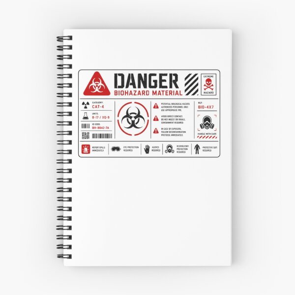 Item preview, Danger Biohazard Material Extreme Hazard Lab Worker Scientist Safety Warning designed and sold by RetroMini2026.