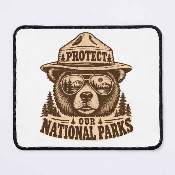 Item preview, Protect Our National Parks Nature Lover Conservation Bear Ranger designed and sold by HumansStuck12.