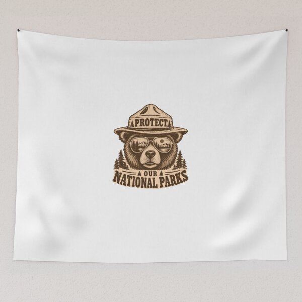 Item preview, Protect Our National Parks Nature Lover Conservation Bear Ranger designed and sold by HumansStuck12.
