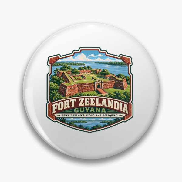 Item preview, Fort Zeelandia Guyana Brick Defenses Along The Essequibo South America Travel History Landmark designed and sold by SkeletonsDanger.