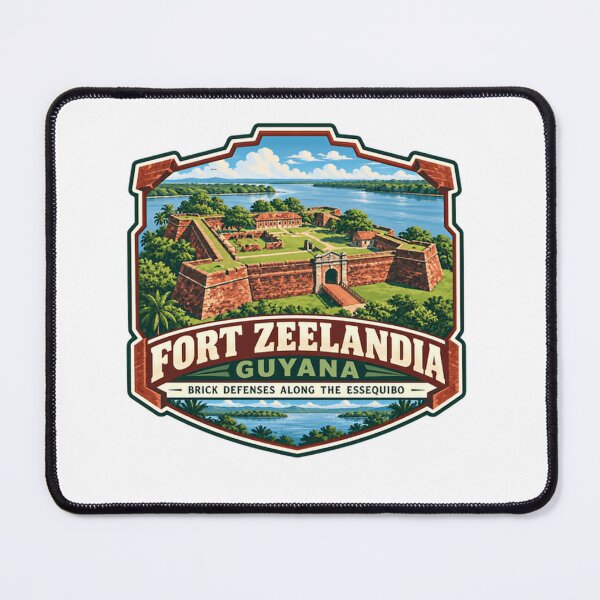 Item preview, Fort Zeelandia Guyana Brick Defenses Along The Essequibo South America Travel History Landmark designed and sold by SkeletonsDanger.