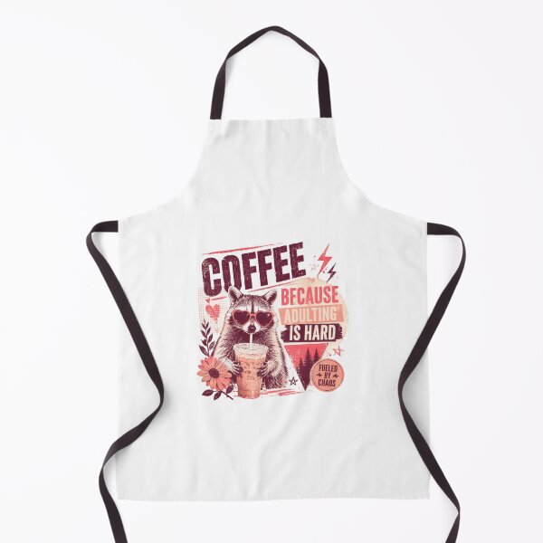 Item preview, Coffee Because Adulting Is Hard Raccoon Adulting Humor Fueled By Chaos designed and sold by HumansStuck12.