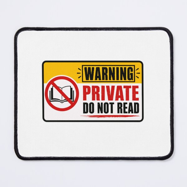 Item preview, Warning Private Do Not Read Book Lover Introvert Reader designed and sold by RetroMini2026.