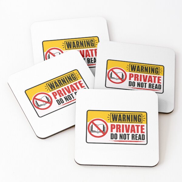 Item preview, Warning Private Do Not Read Book Lover Introvert Reader designed and sold by RetroMini2026.