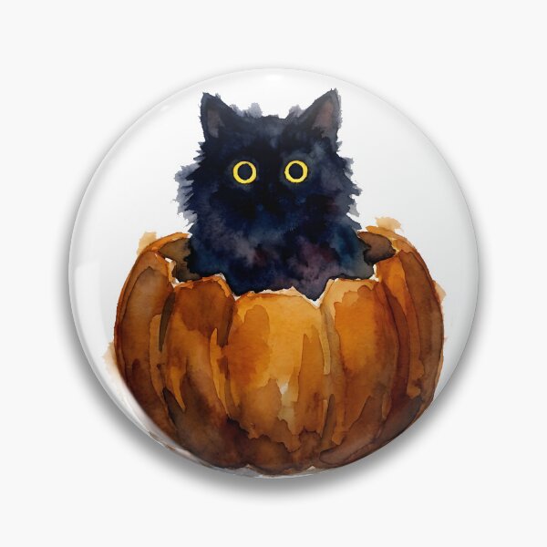 Item preview, Black Cat Hiding In Pumpkin Social Battery Introvert Spooky designed and sold by WorldShop17.
