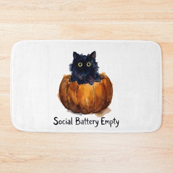Item preview, Gato negro escondido en una calabaza. Agresión social. Introvertido. Espeluznante. designed and sold by WorldShop17.