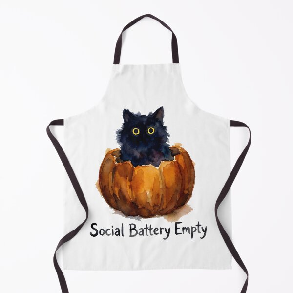 Item preview, Black Cat Hiding In Pumpkin Social Battery Introvert Spooky designed and sold by WorldShop17.