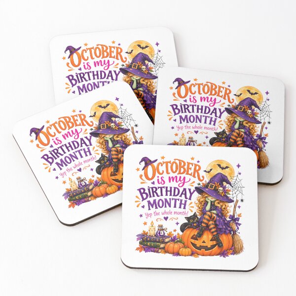 Item preview, October Is My Birthday Month Witch Halloween Cake Gift designed and sold by MatrixRig.