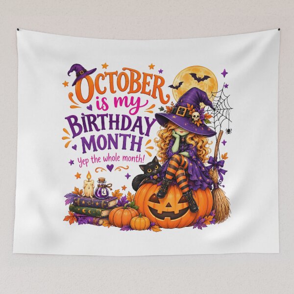 Item preview, October Is My Birthday Month Witch Halloween Cake Gift designed and sold by MatrixRig.