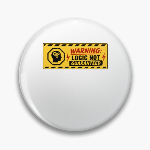 Item preview, Warning: Logic Not Guaranteed Funny Sarcastic Brain Humor designed and sold by RetroMini2026.