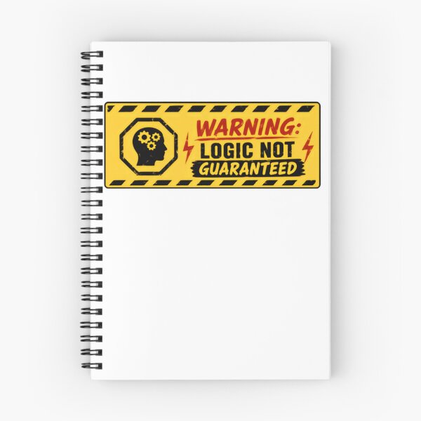 Item preview, Warning: Logic Not Guaranteed Funny Sarcastic Brain Humor designed and sold by RetroMini2026.
