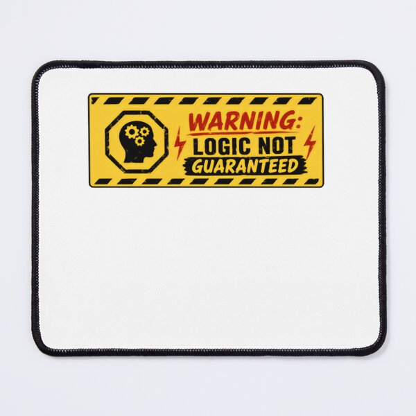 Item preview, Warning: Logic Not Guaranteed Funny Sarcastic Brain Humor designed and sold by RetroMini2026.