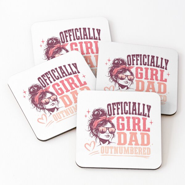 Item preview, Officially Girl Dad Outnumbered Fathers Day Gift Dad Of Daughters designed and sold by HumansStuck12.