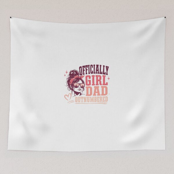 Item preview, Officially Girl Dad Outnumbered Fathers Day Gift Dad Of Daughters designed and sold by HumansStuck12.