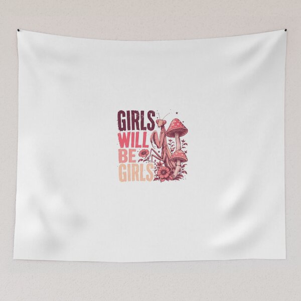 Item preview, Girls Will Be Girls Praying Mantis Mushroom Nature Woman Girl designed and sold by HumansStuck12.