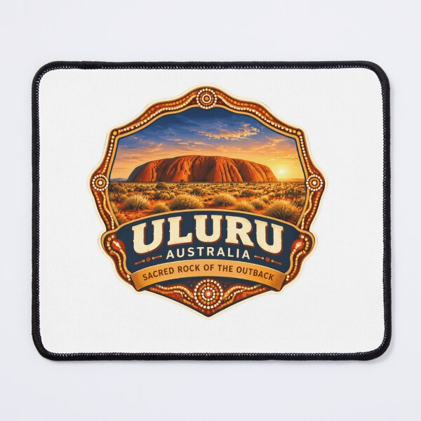 Item preview, Uluru Australia Sacred Rock Of The Outback Australian Landmark Travel Souvenir designed and sold by SkeletonsDanger.