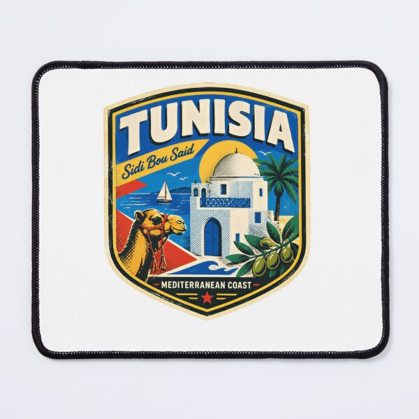 Item preview, Tunisia Sidi Bou Said Mediterranean Coast Travel Tourist Destination designed and sold by SkeletonsDanger.