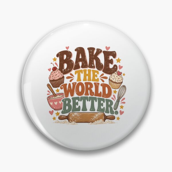 Item preview, Bake The World Better Baker Home Cook Pastry Chef Dessert Lover designed and sold by HumansStuck12.