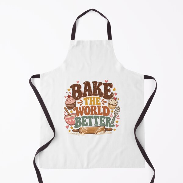 Item preview, Bake The World Better Baker Home Cook Pastry Chef Dessert Lover designed and sold by HumansStuck12.