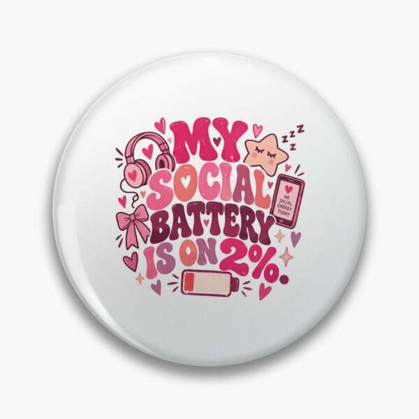 Item preview, My Social Battery Is On 2% Introvert Social Exhaustion Drained Person designed and sold by HumansStuck12.