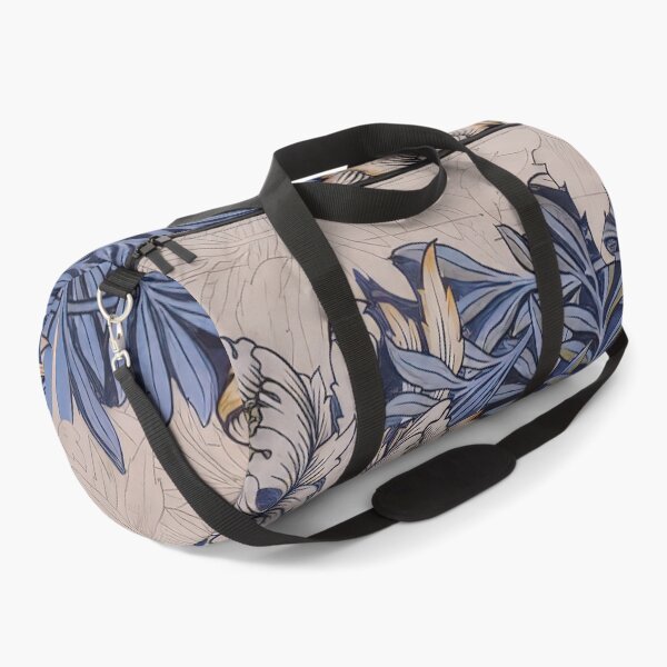 Item preview, Design for tulip and willow indigo discharge wood block printed fabric 1873 designed and sold by VeilOfPigments.