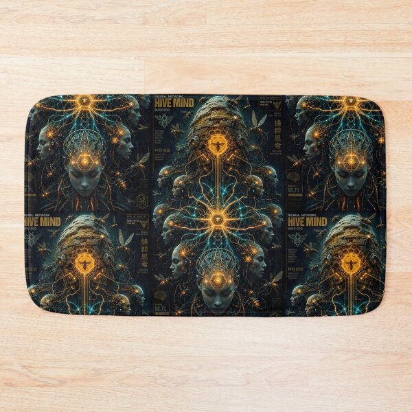 Item preview, Neural Network Hive Mind Cybernetic Bee Shirt designed and sold by StudioBilly3000.