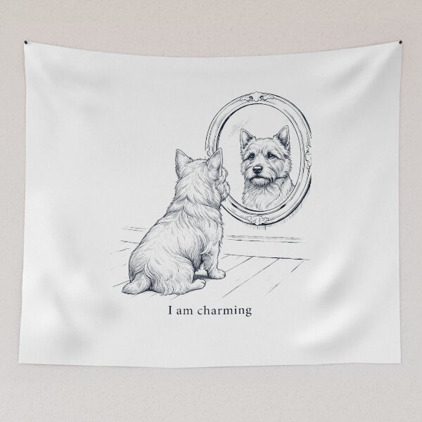 Item preview, Norwich Terrier I Am Charming Mirror Meme Dog Lover designed and sold by dian-rody-crest.