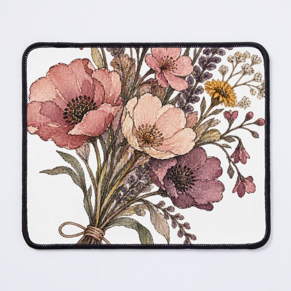 Item preview, Vintage Wildflower Bouquet Tied with Twine Watercolor designed and sold by Jessie's Palette.