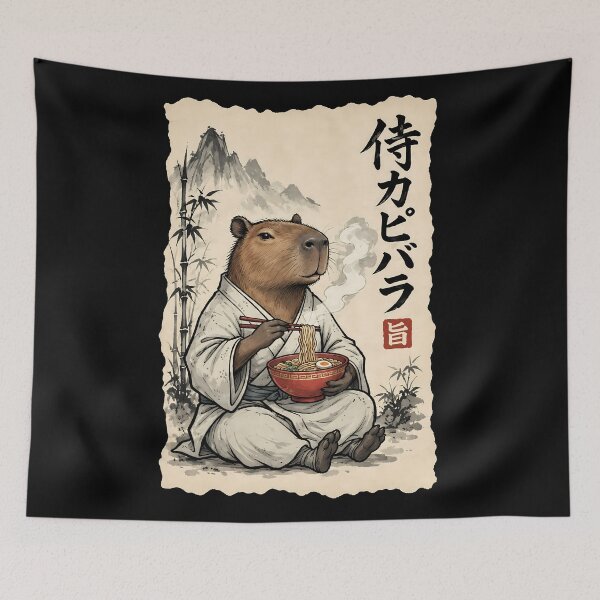 Item preview, Vintage Japanese Capybara Ramen designed and sold by Bob Meme Life.
