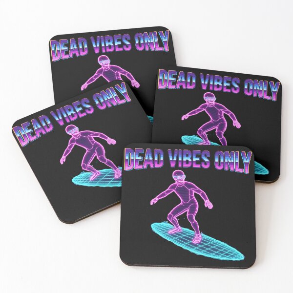 Item preview, Vaporwave Skeleton Surfing Dead Vibes Only 80s Synthwave designed and sold by WorldShop17.
