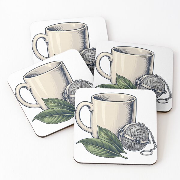 Item preview, Hand Drawn Tea Strainer and Mug designed and sold by S06PMarketing.