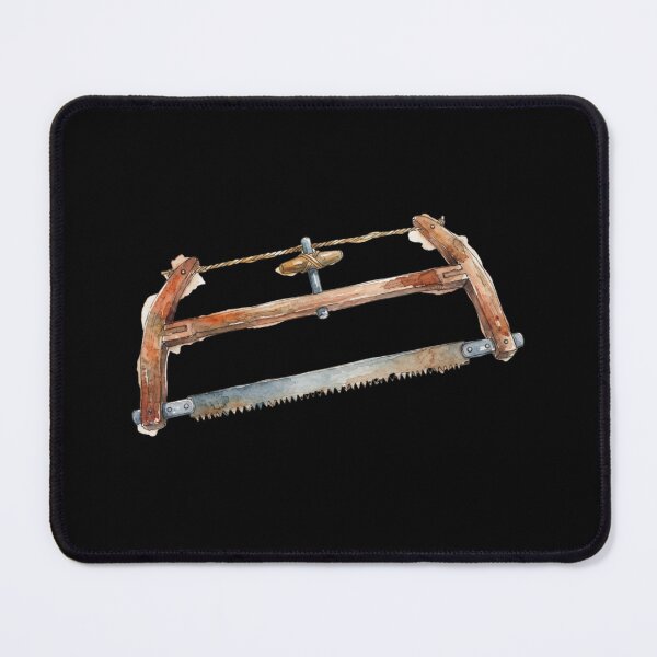 Item preview, Vintage Wooden Bow Saw Watercolor Art designed and sold by bvdesignart.