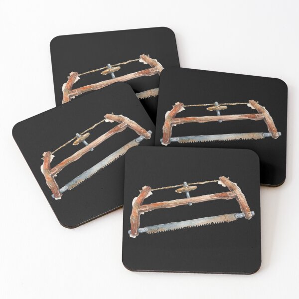 Item preview, Vintage Wooden Bow Saw Watercolor Art designed and sold by bvdesignart.
